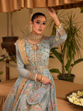 Blue Sara Jahan Rang e Bahar Chiffon Embellished Maxi-SJ-1065