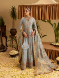 Blue Sara Jahan Rang e Bahar Chiffon Embellished Maxi-SJ-1065