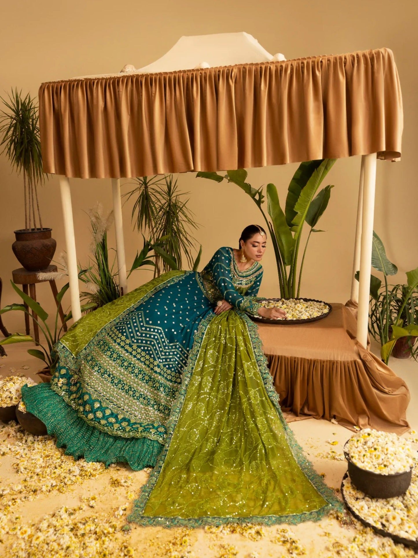 Sara Jahan Rang e Bahar Chiffon Embellished Maxi-SJ-1042