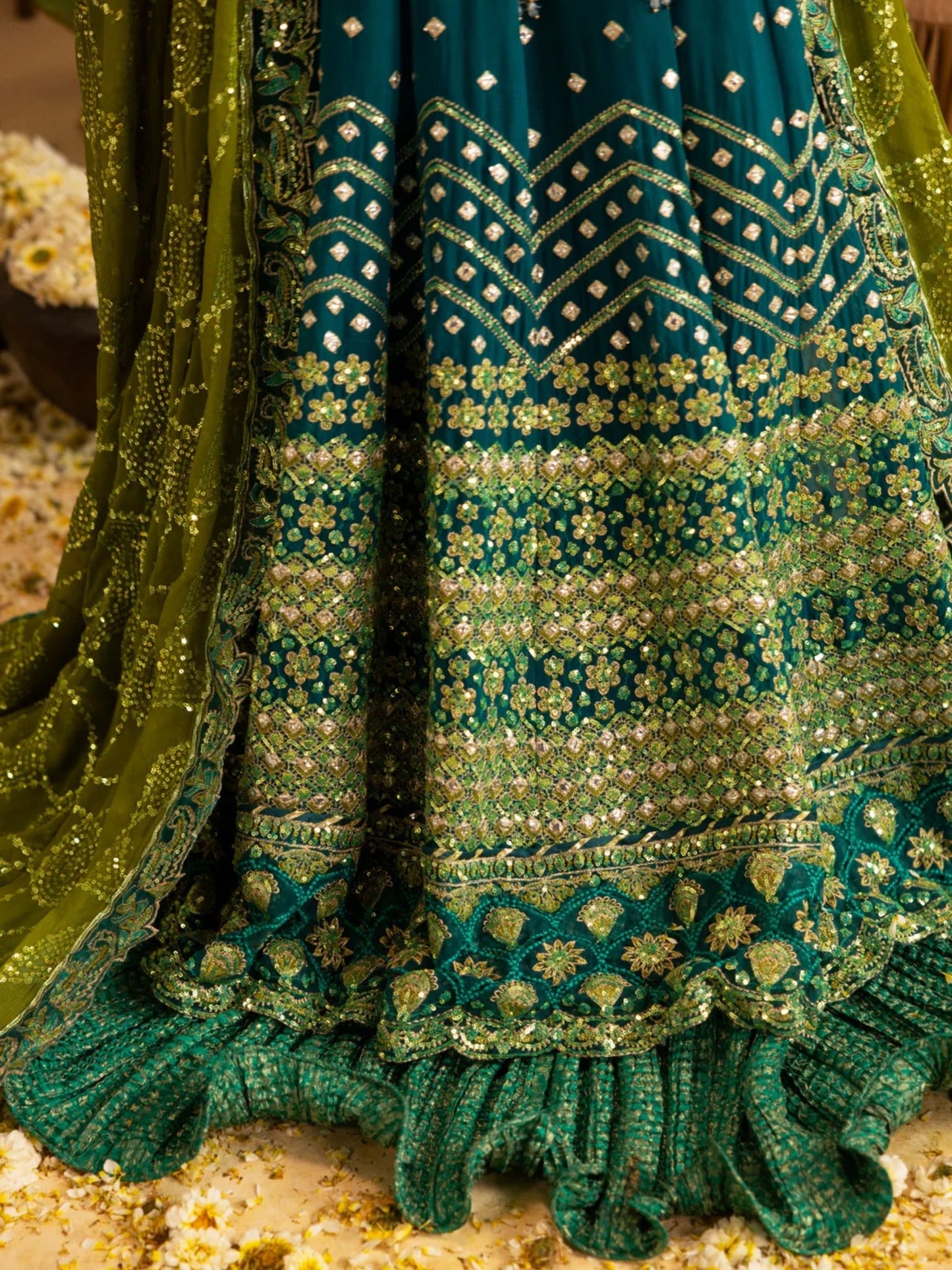 Sara Jahan Rang e Bahar Chiffon Embellished Maxi-SJ-1042