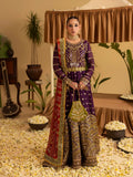 Purple Sara Jahan Rang e Bahar Chiffon Embellished Maxi-SJ-1040
