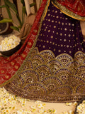 Purple Sara Jahan Rang e Bahar Chiffon Embellished Maxi-SJ-1040