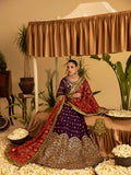 Purple Sara Jahan Rang e Bahar Chiffon Embellished Maxi-SJ-1040