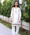 Lumira Cotton Embroidered Stitched 2-Piece Suit-Pearl White