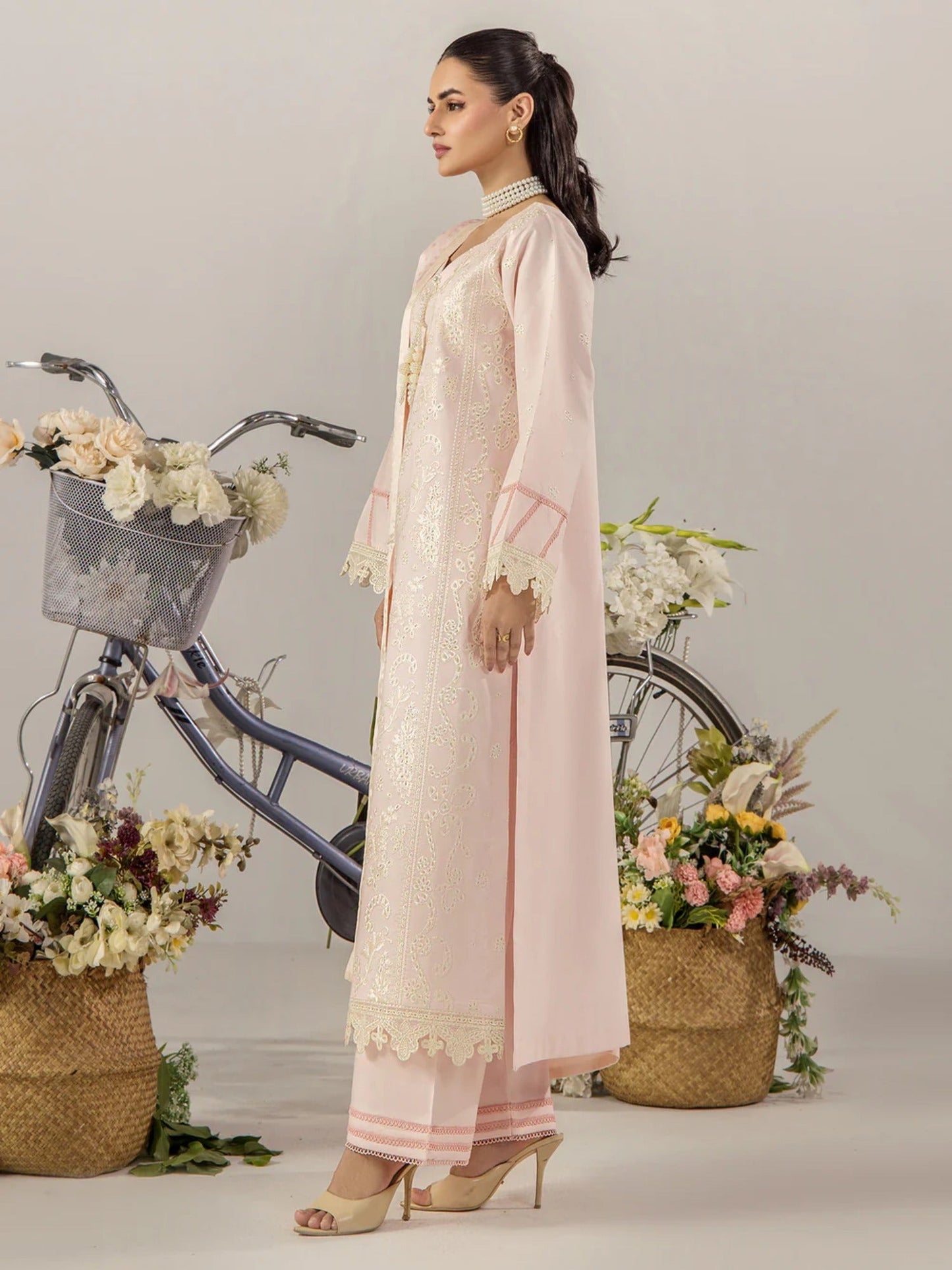 Pink Sara Jahan Breeze Lawn'26 Embroidered Stitched 3-Piece Suit-SJ-1092