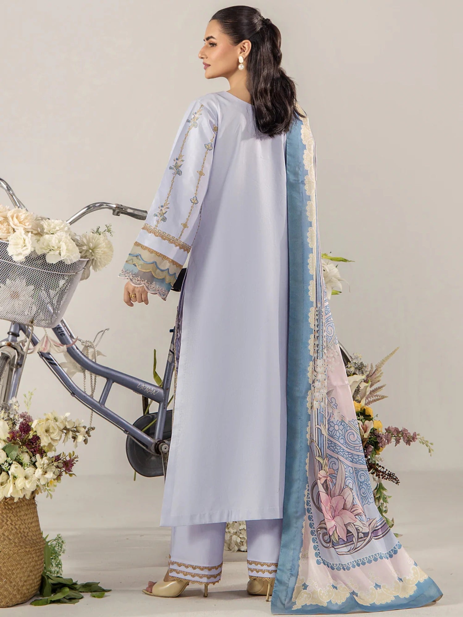Sara Jahan Breeze Lawn'26 Embroidered Stitched 3-Piece Suit-SJ-1090