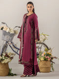 Maroon Sara Jahan Breeze Lawn'26 Embroidered Stitched 3-Piece Suit-SJ-1087