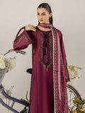 Maroon Sara Jahan Breeze Lawn'26 Embroidered Stitched 3-Piece Suit-SJ-1087