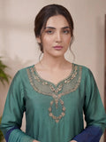 Sara Jahan Silk Embellished Stitched 3-Piece Suit-SJ-203
