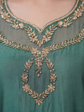 Sara Jahan Silk Embellished Stitched 3-Piece Suit-SJ-203