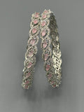 Pink and Silver-H&A Jewellery One Carat Silver Rhodium Plated Bangles