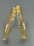 Golden and Silver-H&A Jewellery One Carat Silver Rhodium Plated Bangles