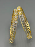 Golden and Silver-H&A Jewellery One Carat Silver Rhodium Plated Bangles