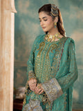 Green Sara Jahan Chiffon Embroidered Sharara-SJ-1022
