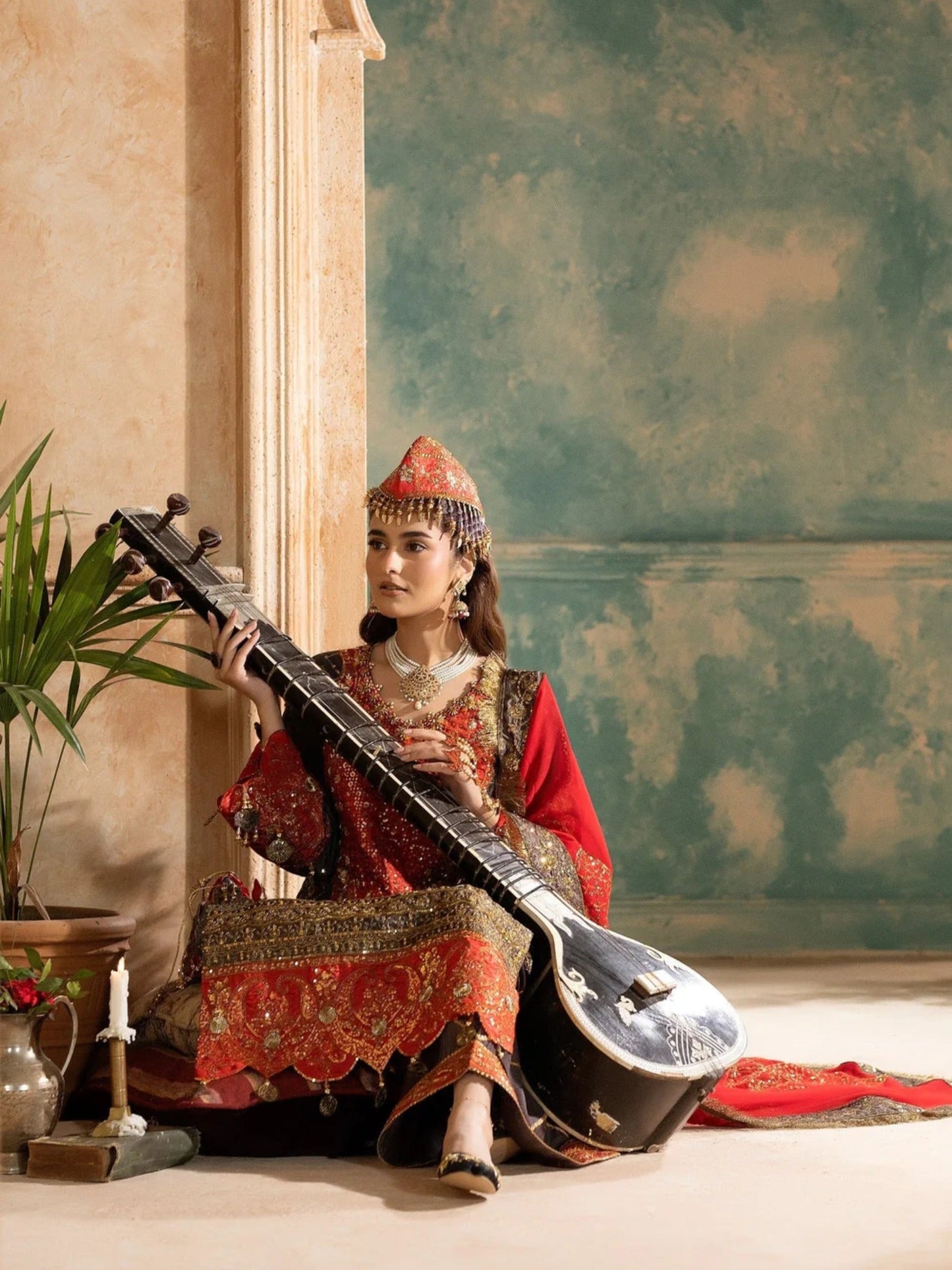 Grey Sara Jahan Chiffon Embellished Sharara-SJ-1030
