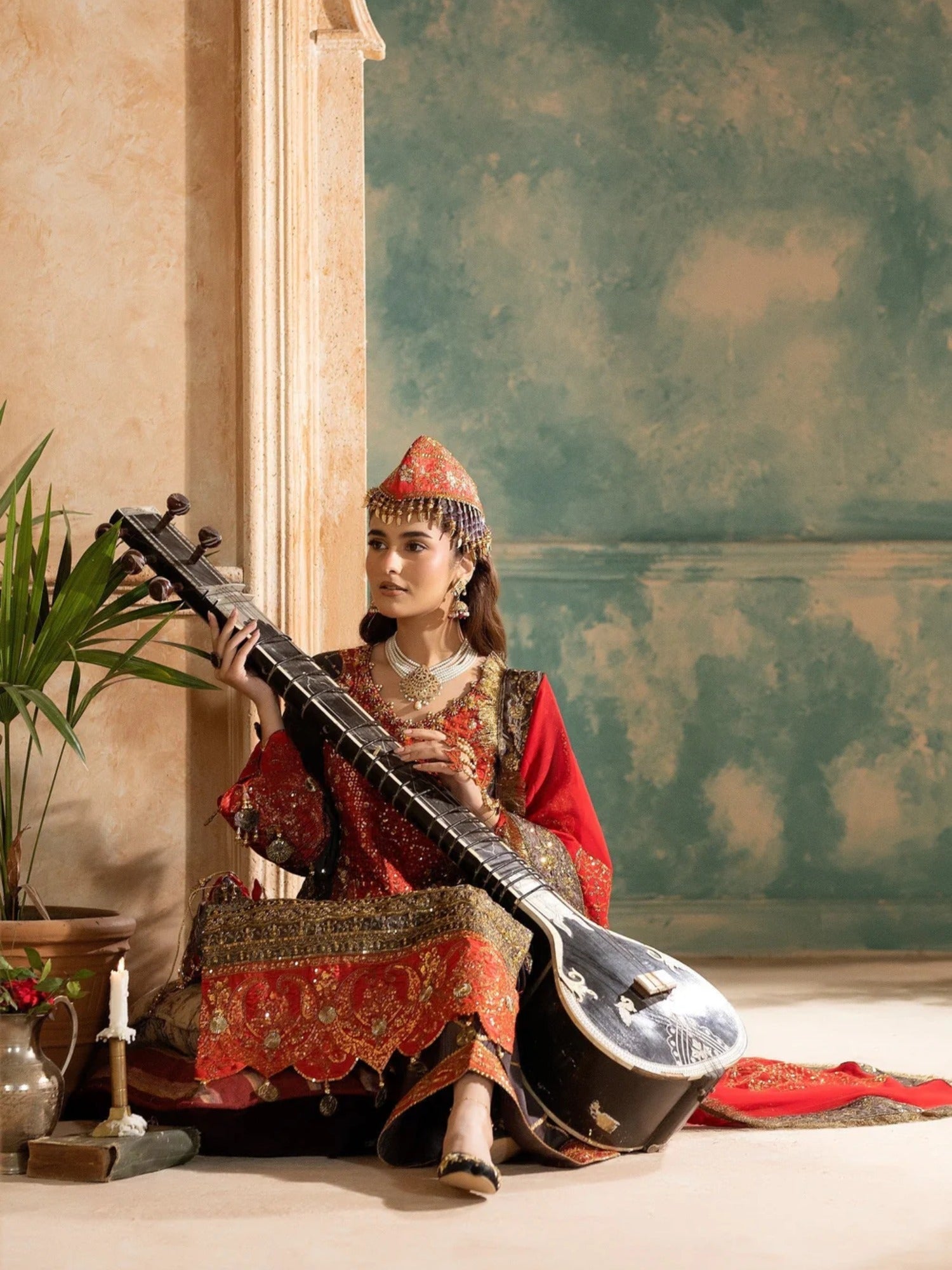 Grey Sara Jahan Chiffon Embellished Sharara-SJ-1030