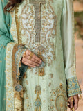 Green Sara Jahan Chiffon Embroidered Stitched 4-Piece Suit-SJ-1021
