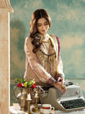 Peach Sara Jahan Net Embroidered Stitched 4-Piece Suit-SJ-1028