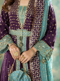 Purple Sara Jahan Chiffon Embroidered Lehenga Set-SJ-1023