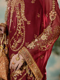 Maroon Sara Jahan Chiffon Embroidered Stitched 4-Piece Suit-SJ-1025