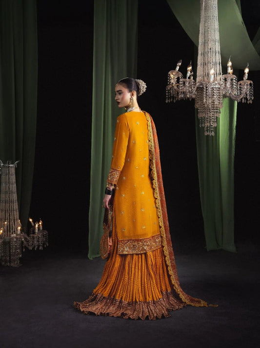 Sara Jahan Chiffon Embroidered Sharara-SJ-1004