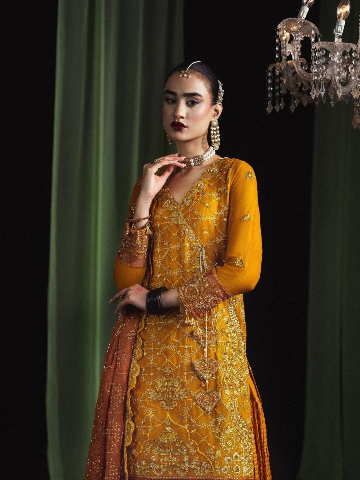 Sara Jahan Chiffon Embroidered Sharara-SJ-1004