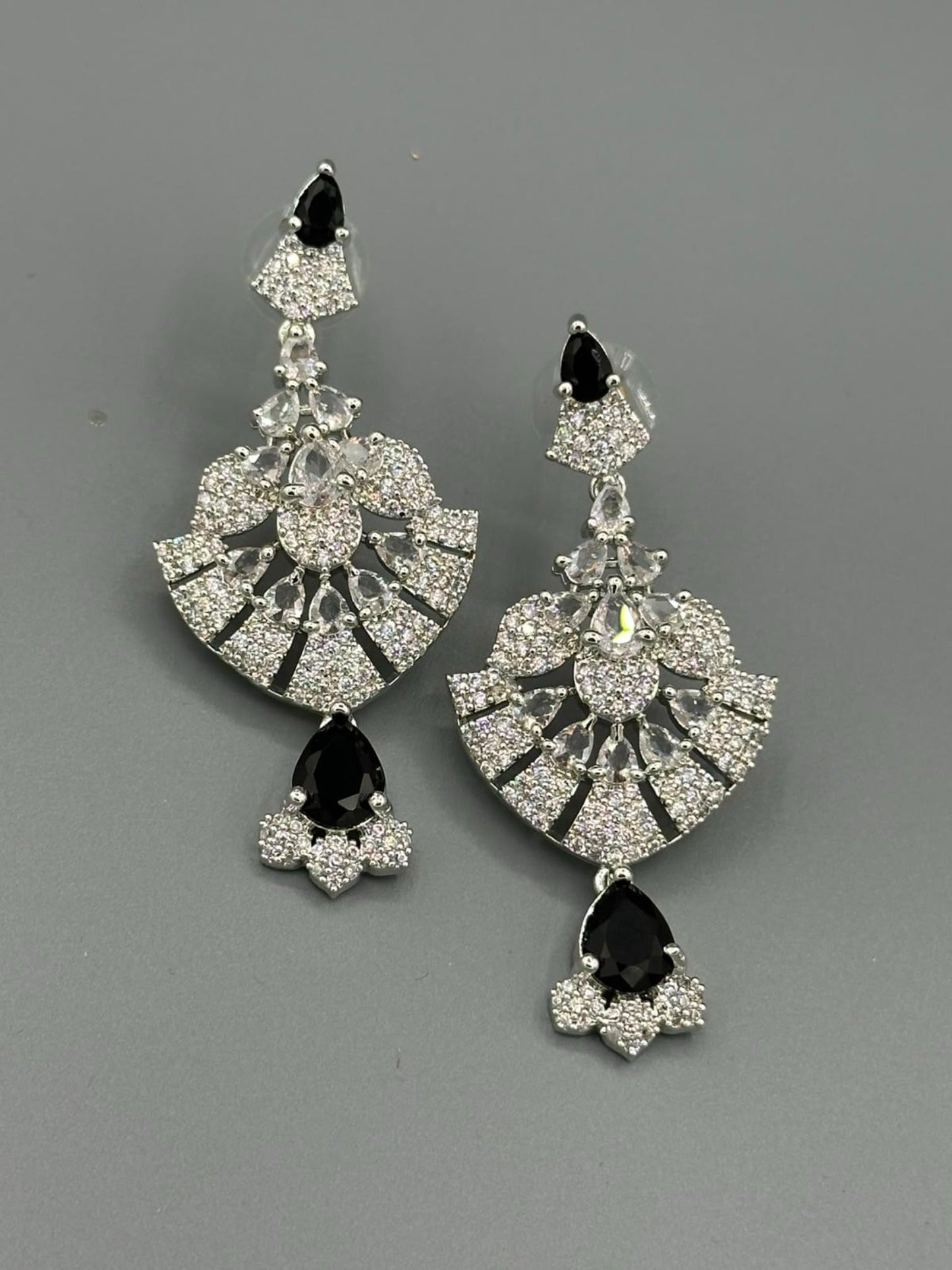 Silver and Black-H&A Jewellery Earrings