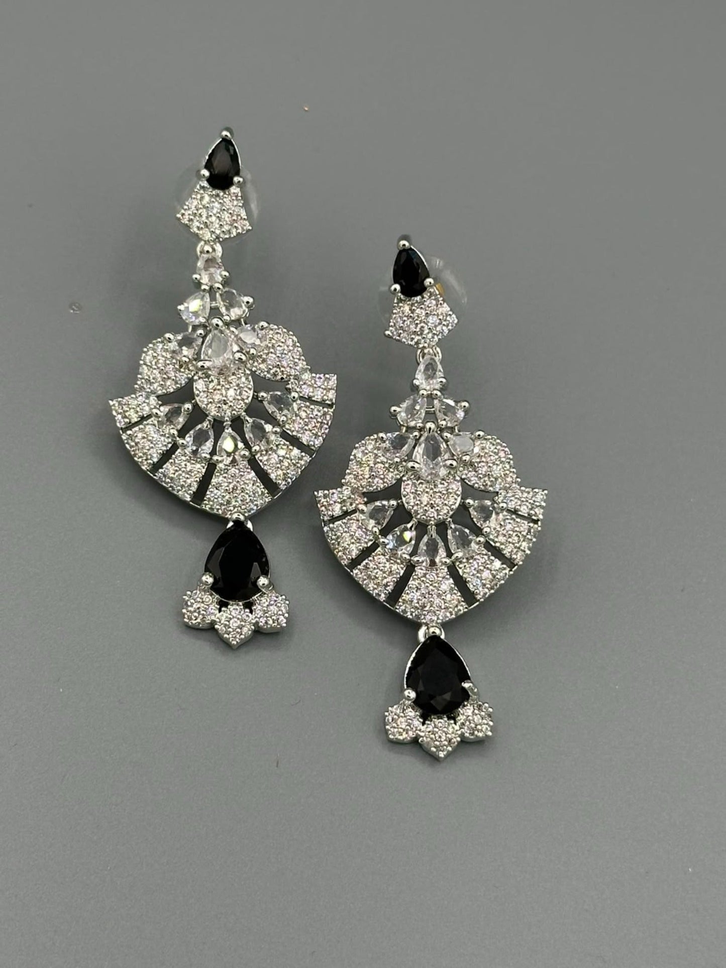 Silver and Black-H&A Jewellery Earrings