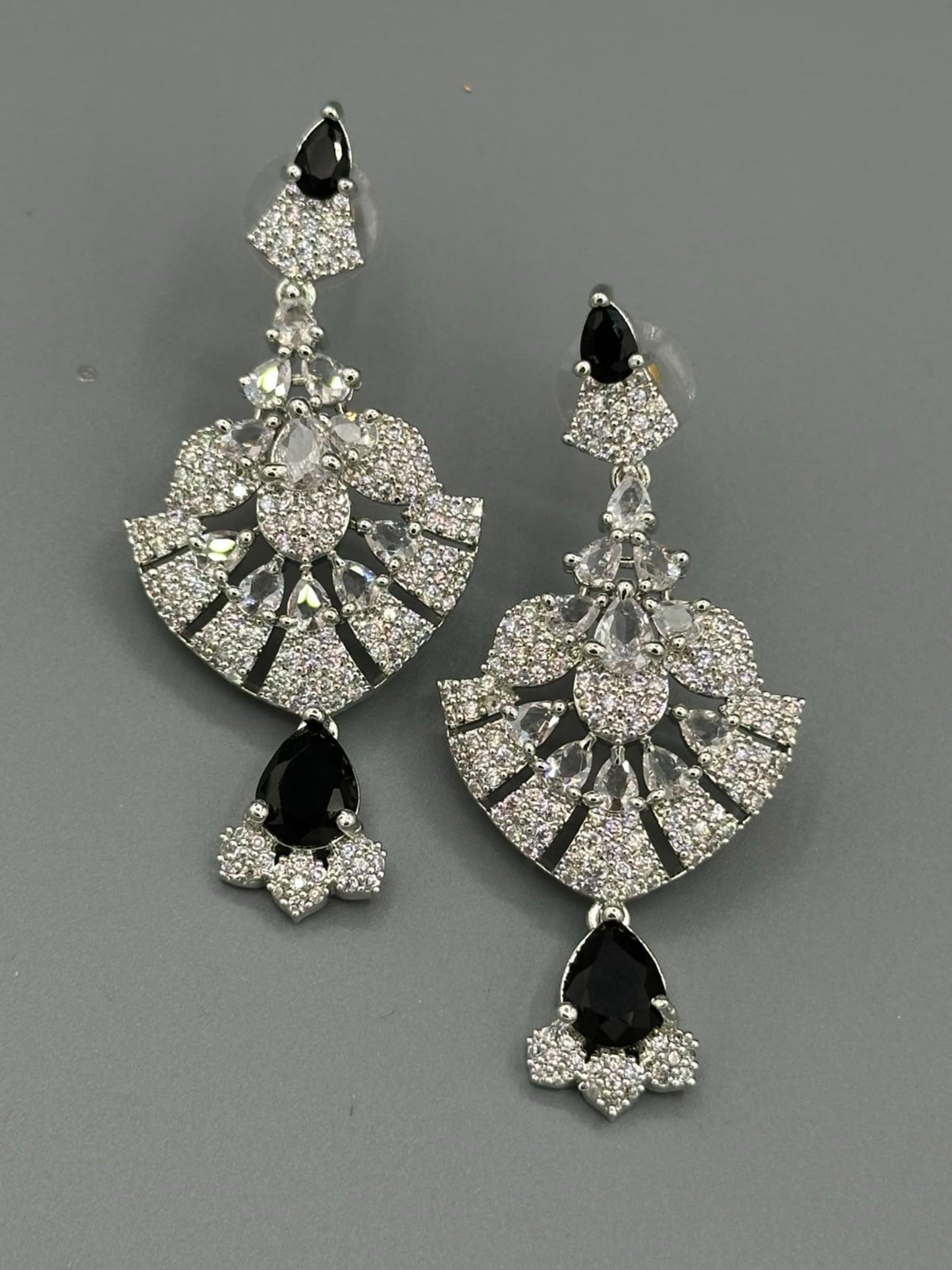 Silver and Black-H&A Jewellery Earrings