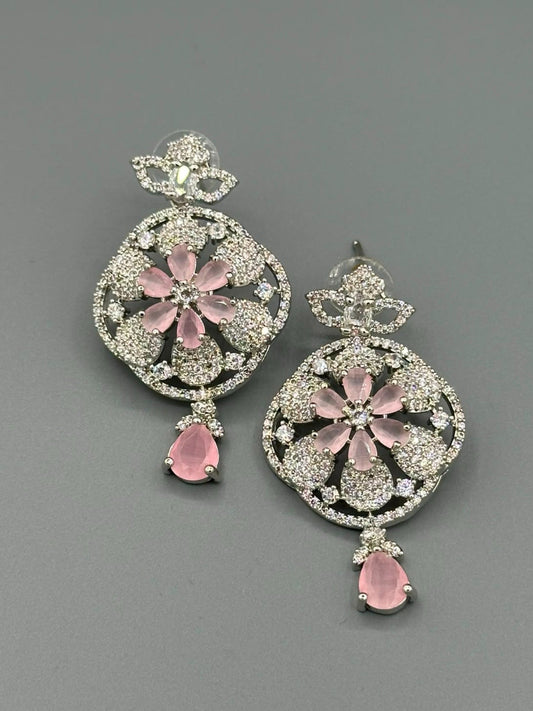 Silver and pink-H&A Jewellery Earrings