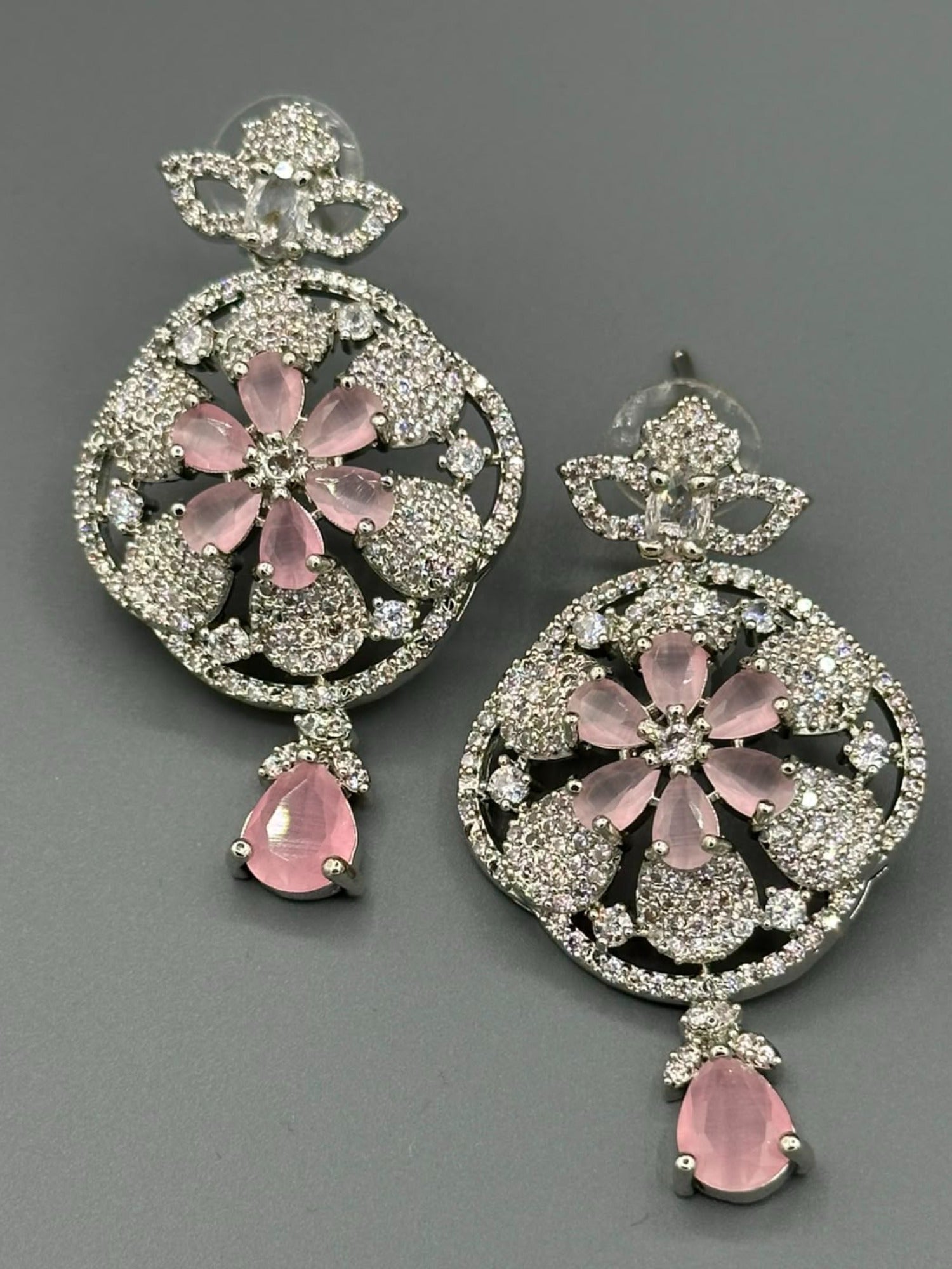 Silver and pink-H&A Jewellery Earrings