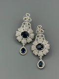 Silver and Blue-H&A Jewellery Earrings