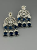 Silver and Blue-H&A Jewellery Earrings