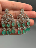 Silver and green-H&A Jewellery Earrings