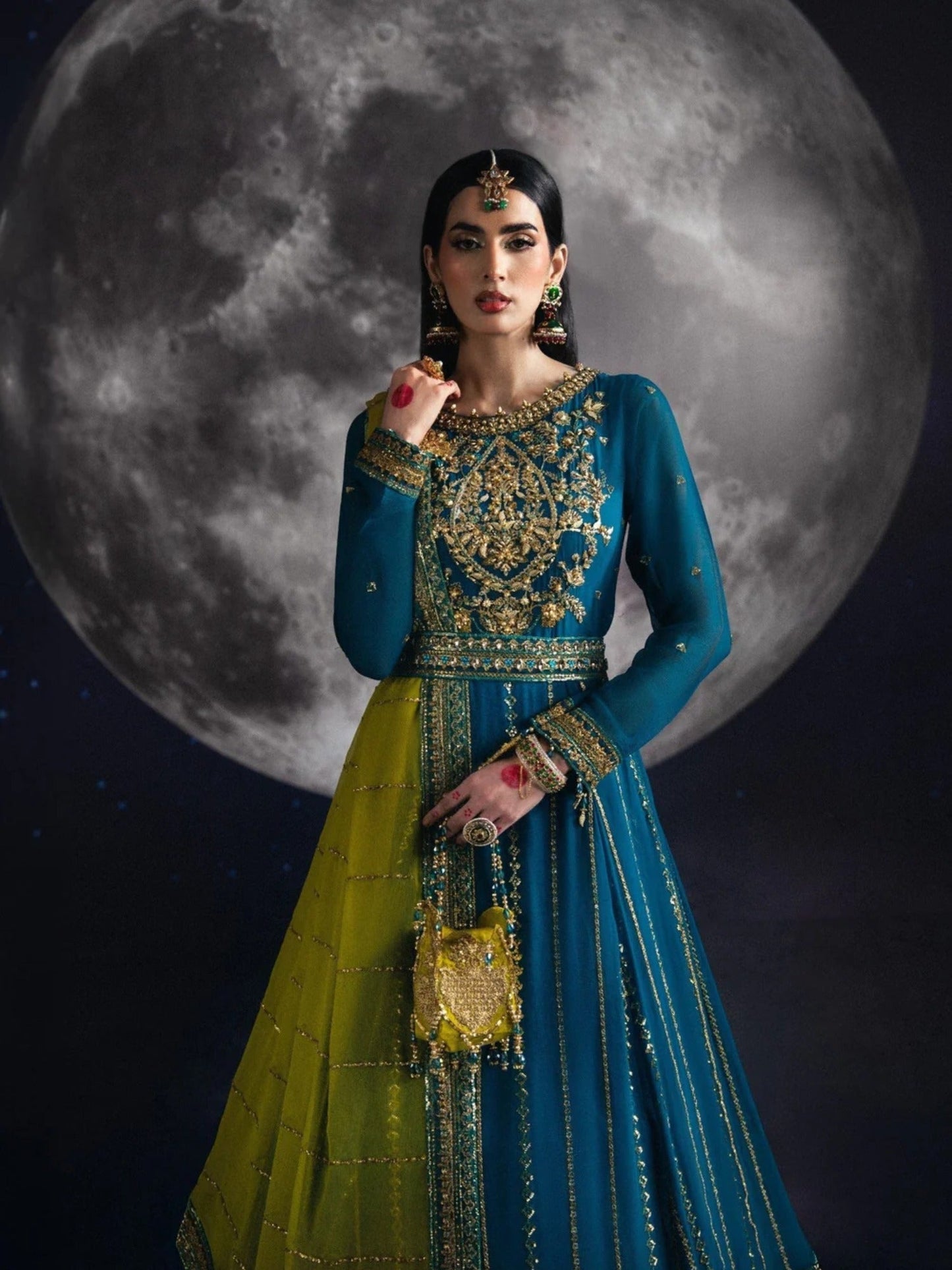 Sara Jahan Chiffon Embroidered Maxi-SJ-1003