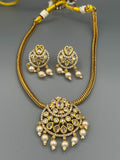 Golden-H&A Jewellery Gold-Plated Polki Jewellery Set 