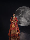 Orange Sara Jahan Chiffon Embroidered Lehenga Set-AD-005