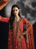 Orange Sara Jahan Chiffon Embroidered Lehenga Set-AD-005