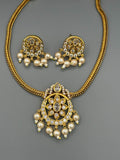 Golden and Silver-H&A Jewellery Gold-Plated Polki Jewellery Set 