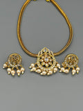 Golden and Silver-H&A Jewellery Gold-Plated Polki Jewellery Set 