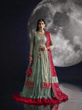 Green Sara Jahan Chiffon Embroidered Maxi-SJ-1007