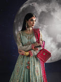 Green Sara Jahan Chiffon Embroidered Maxi-SJ-1007