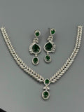 H&A Jewellery One Carat Silver Rhodium Plated Jewellery Set 