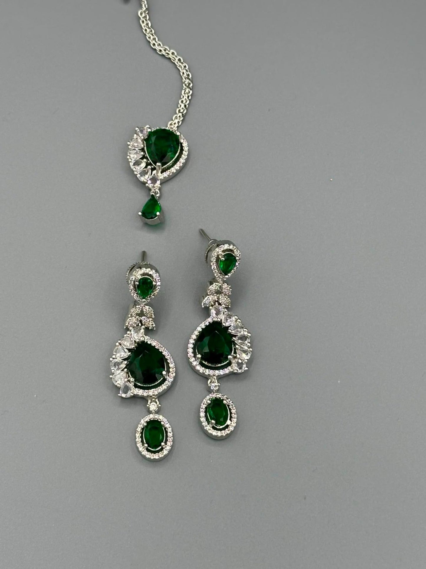 H&A Jewellery One Carat Silver Rhodium Plated Jewellery Set 