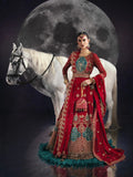 Red Sara Jahan Chiffon Embroidered Maxi-AD-004