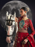 Red Sara Jahan Chiffon Embroidered Maxi-AD-004