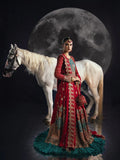 Red Sara Jahan Chiffon Embroidered Maxi-AD-004
