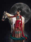 Red Sara Jahan Chiffon Embroidered Maxi-AD-004