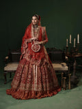 Red Sara Jahan Net Embroidered Lehenga Set-Aylin