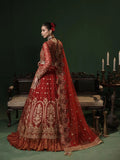 Red Sara Jahan Net Embroidered Lehenga Set-Aylin